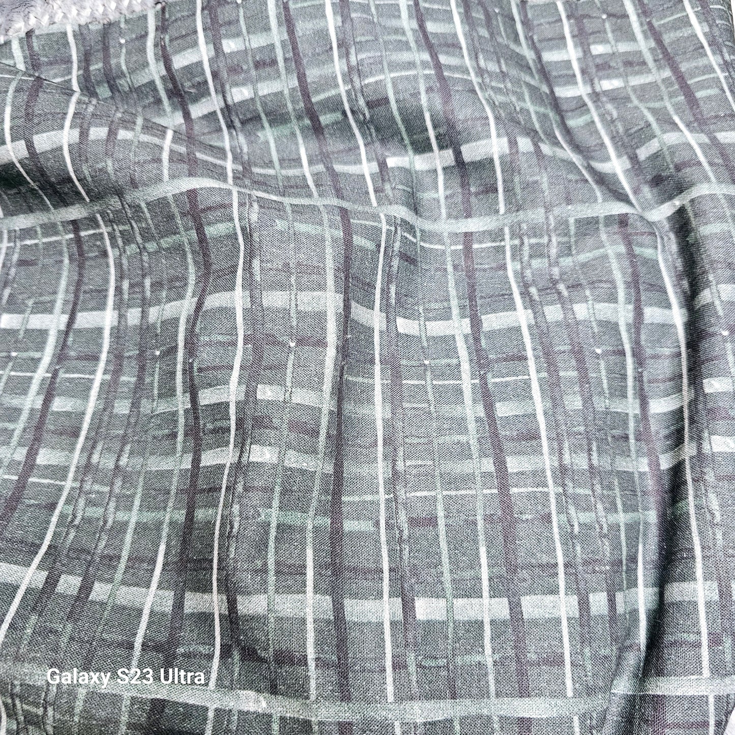 Grey green plaid