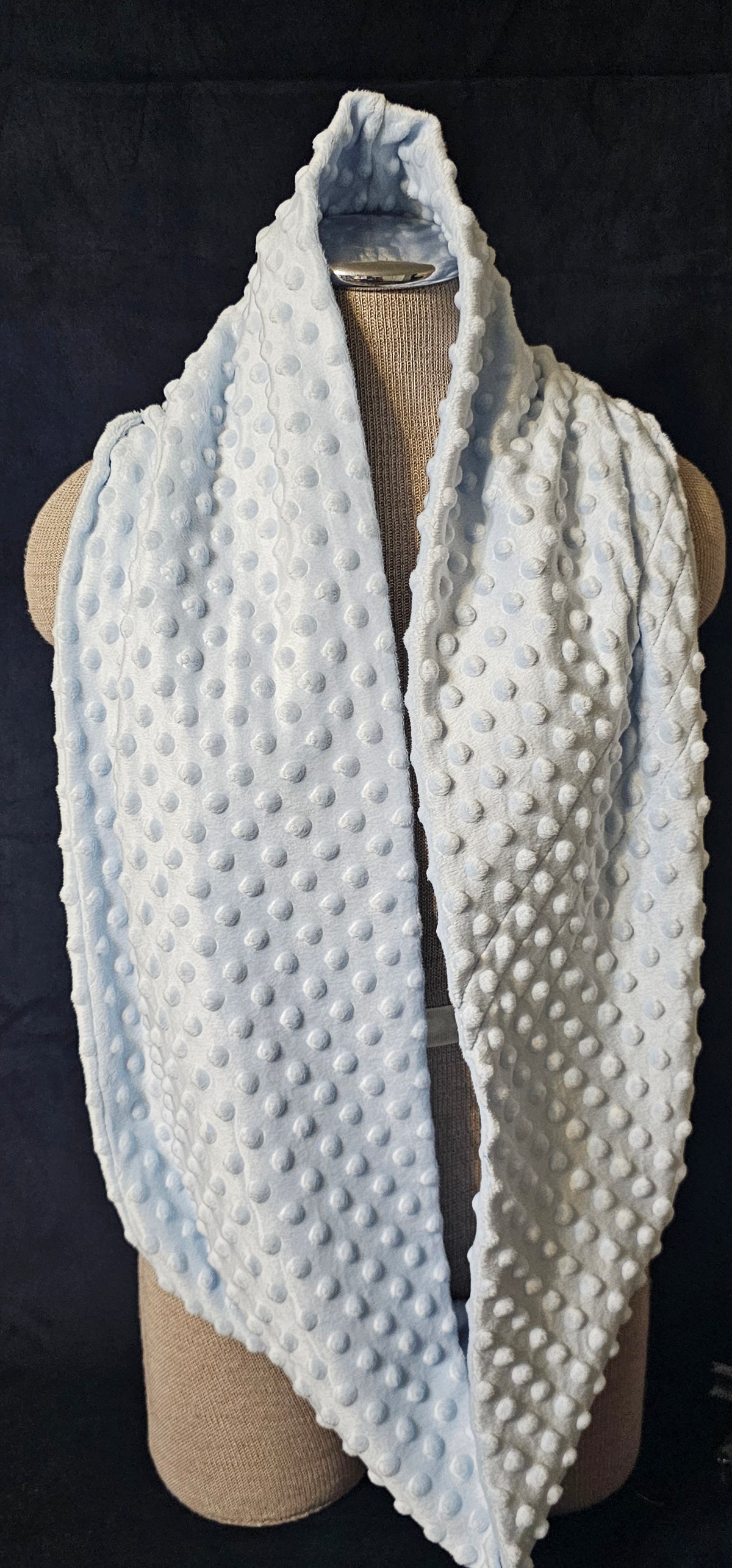 Ice Blue Minky Infinity scarf