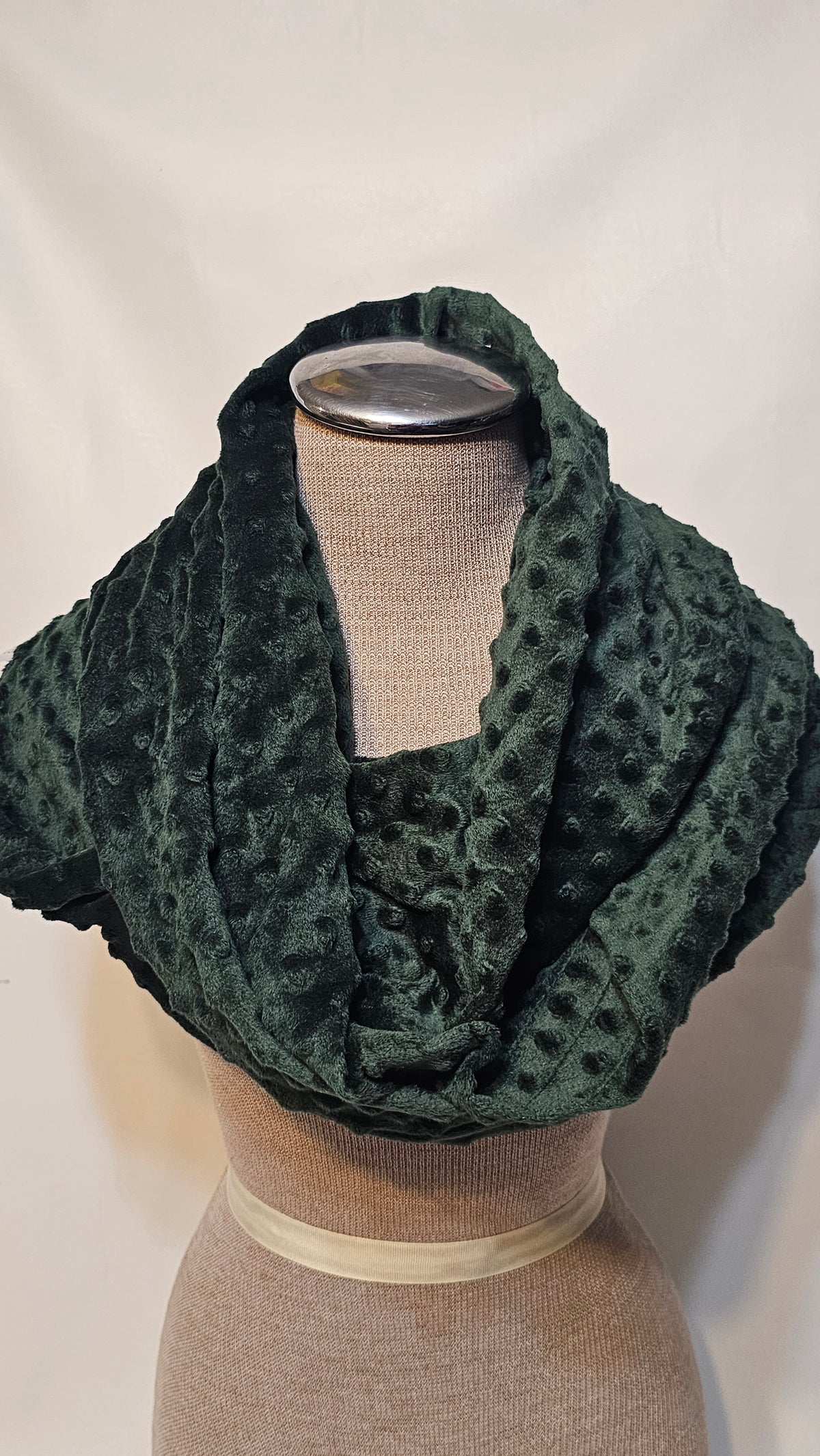Hunter Green Minky Infinity Scarf