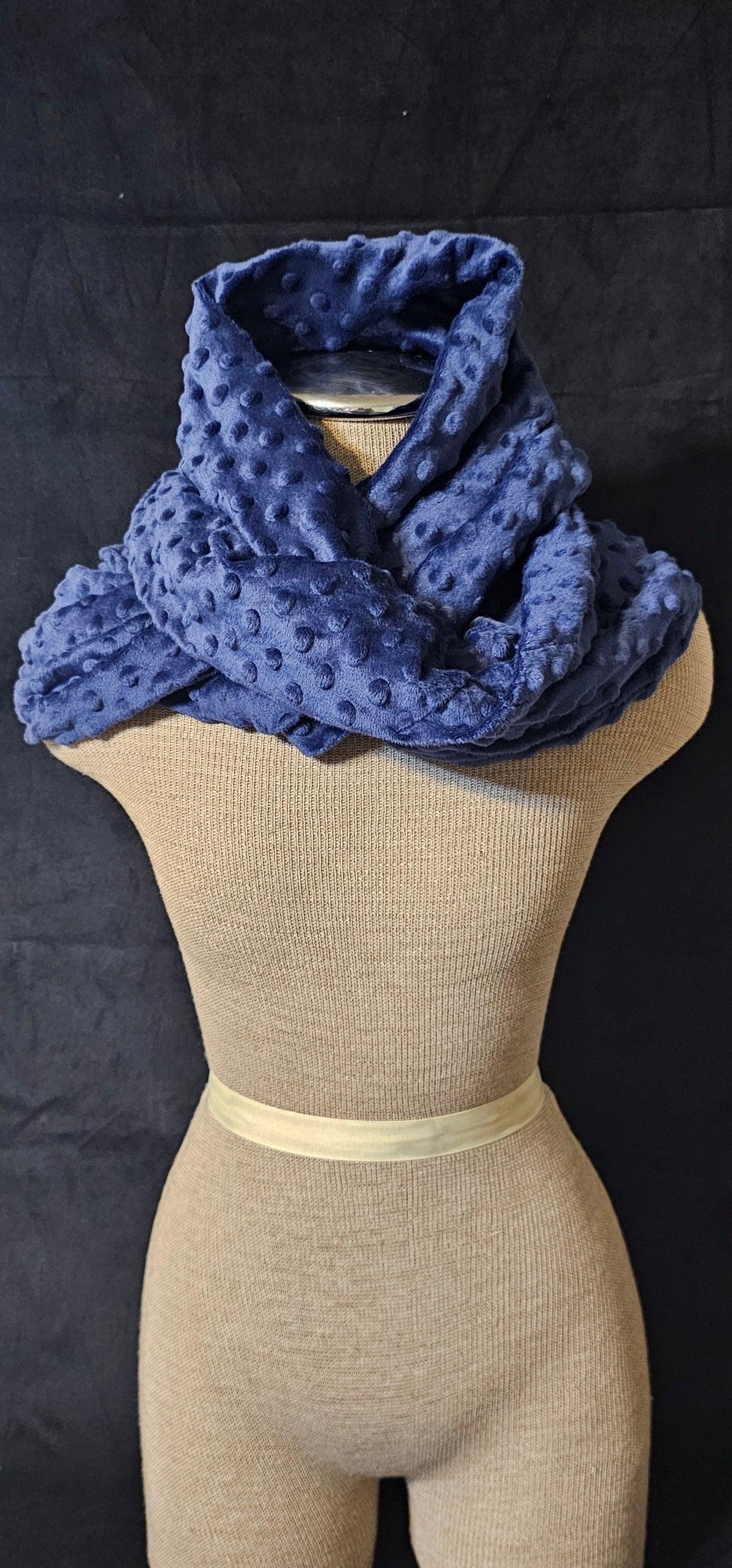 Navy Minky Infinity Scarf