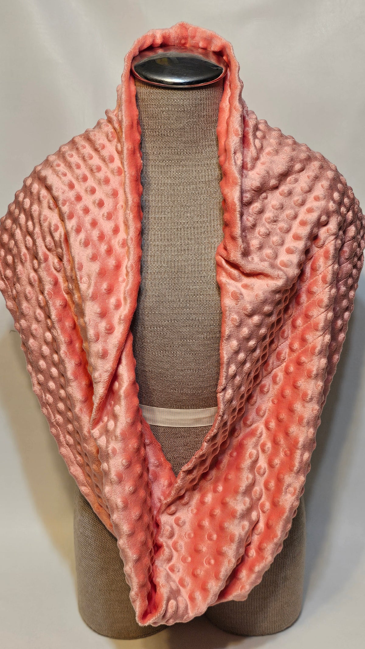 Coral Minky Infinity Scarf